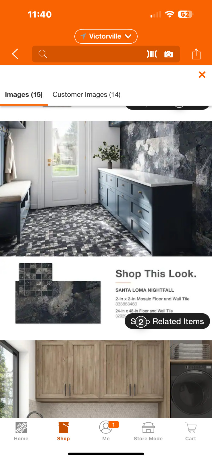 Daltile Santa Loma Nightfall 24 in. x 48 in. Polished Porcelain Stone Look Floor