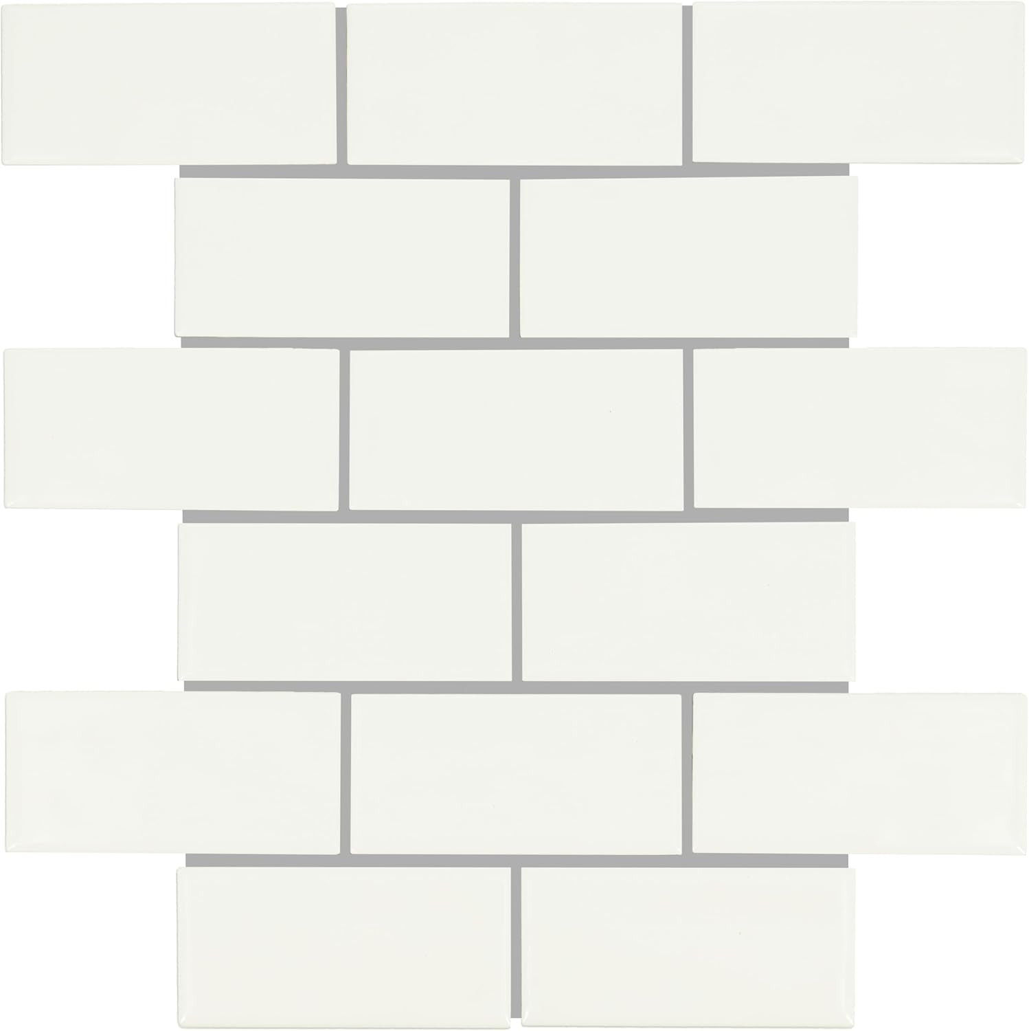 Matte Elegant White 2″ x 4″ Ceramic Mosaic Tiles – 9.96 SQFT per Carton