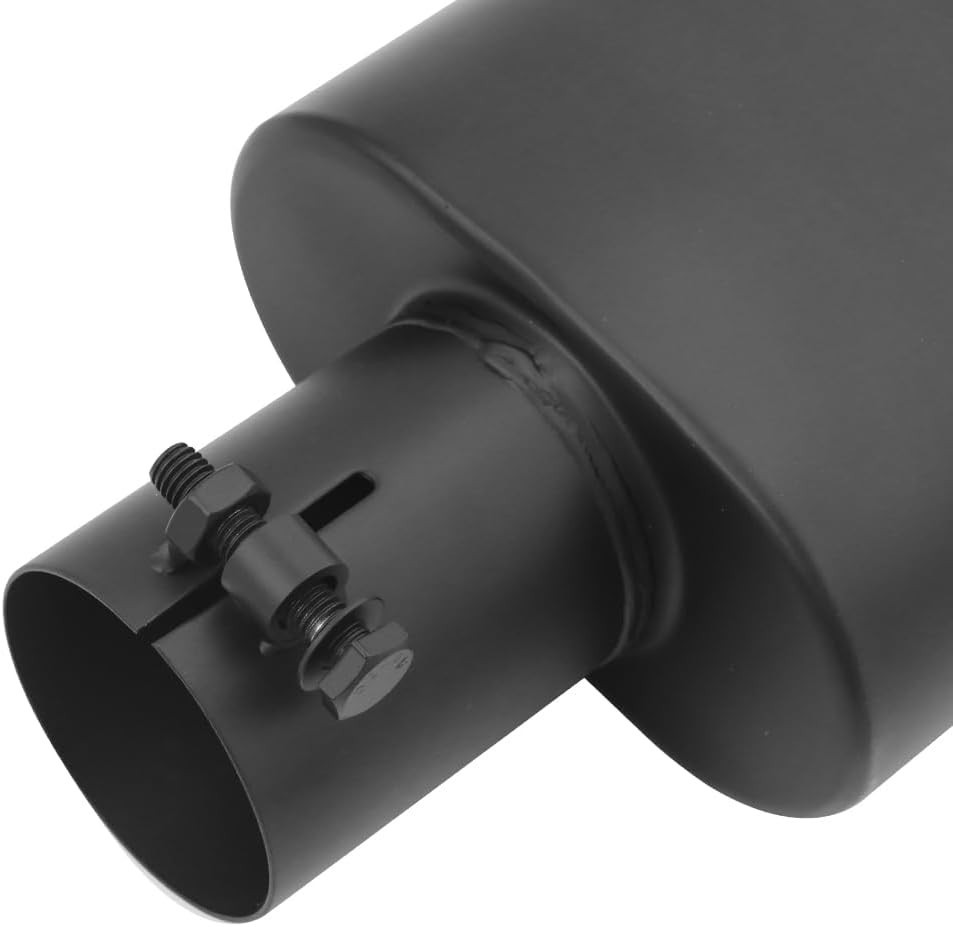 Square Exhaust Tip 2.25″ Inlet, Black Coating Rectangle 2.25inch Black Coated