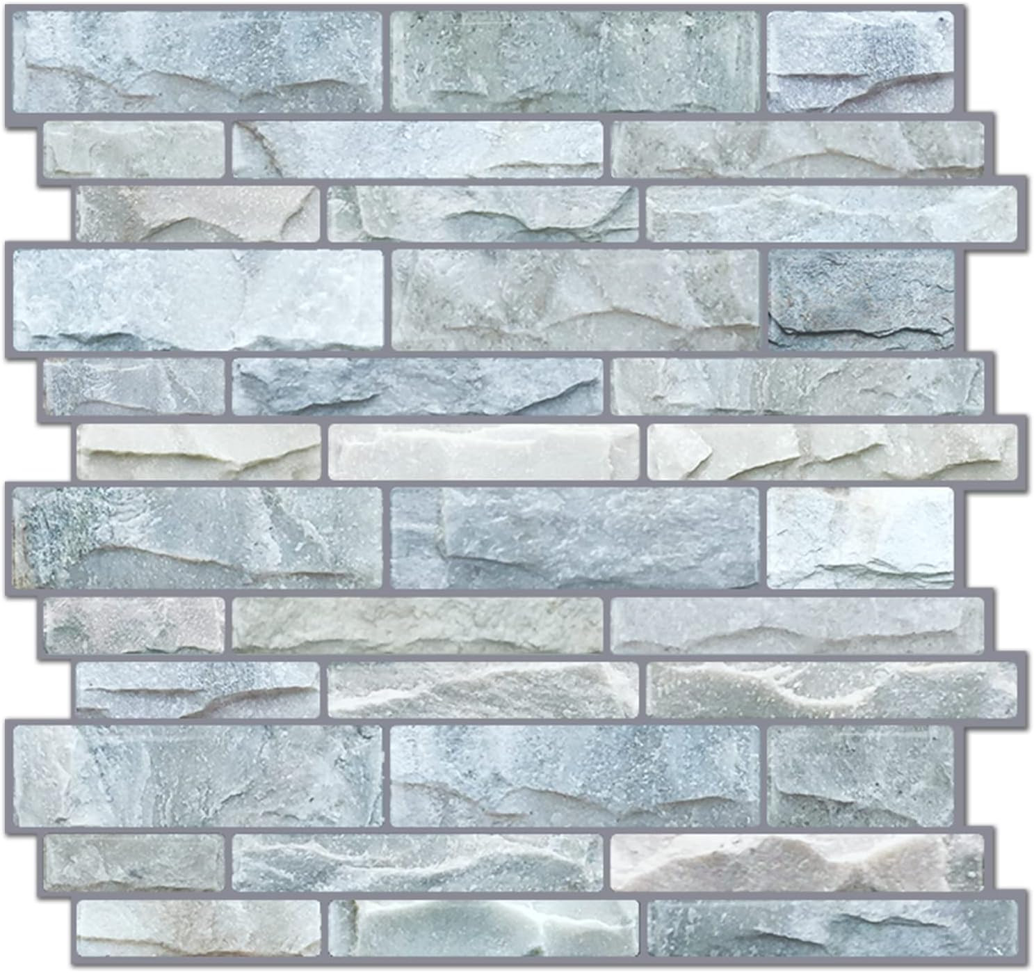 10-Sheet Peel and Stick Backsplash, 12”X12” Self Adhesive Wall Tiles