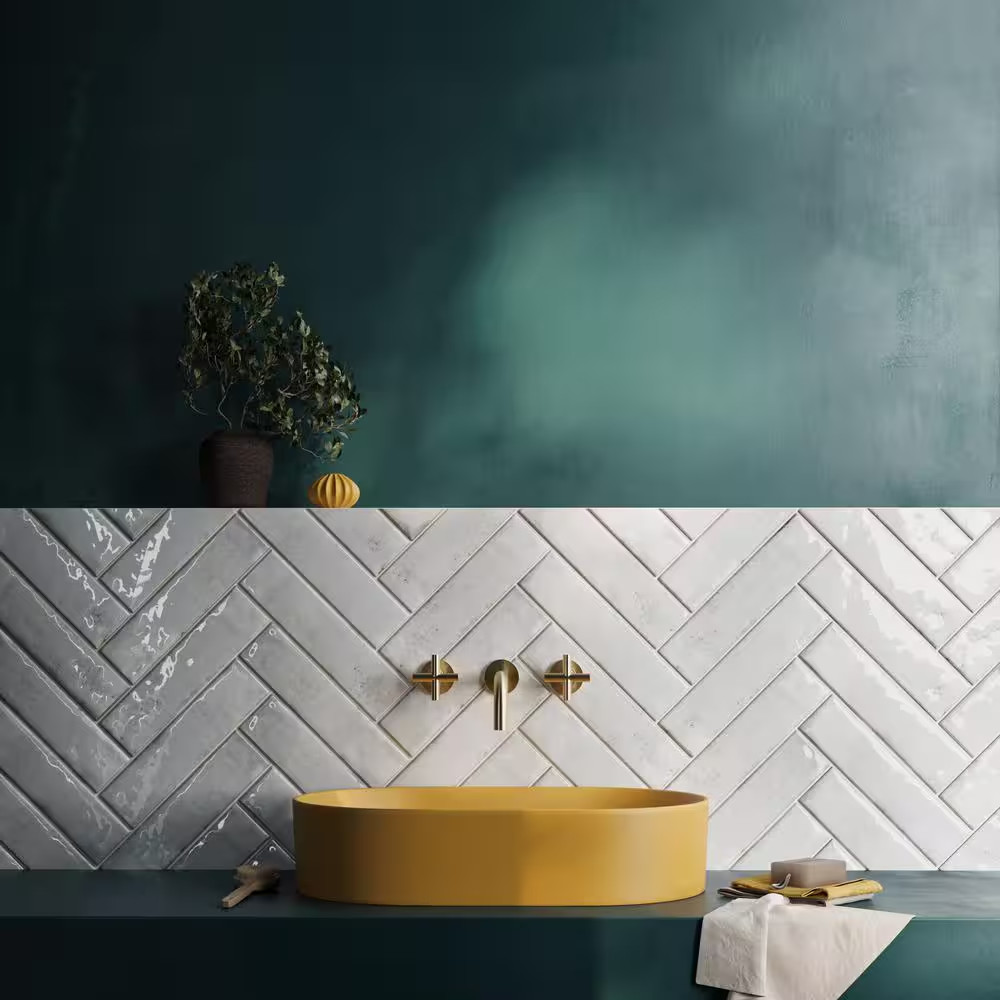 Moze Gray 3 In. X 12 In. 9 Mm Ceramic Wall Tile (22-Piece) (5.38 Sq. Ft./ Box)