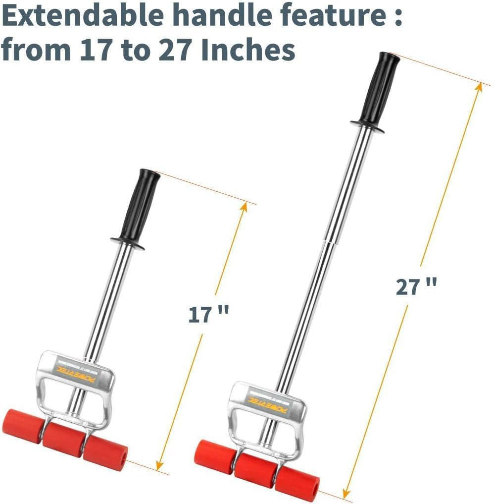 POWERTEC Extendable Floor and Wall Roller for Vinyl Flooring, Tile & Linoleum
