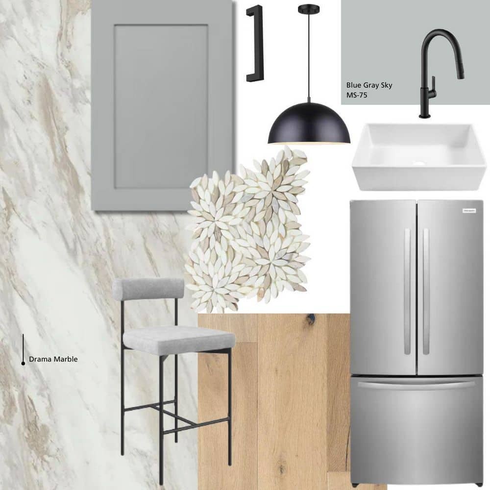 Hampton Bay Drama Marble Endsplash Kit Eased Edge Loose Backsplash