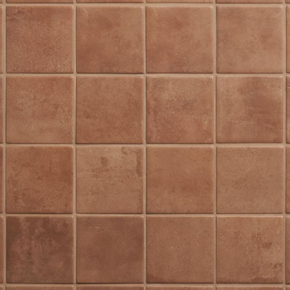 Casablanca Terracotta 3.39 In. X 3.93 In. Square Matte Porcelain Floor and Wall