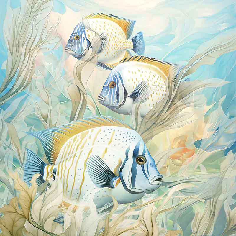 Fish Accent & Decor Tile Steve Hunziker Sea Life Art OB-SH1393AT
