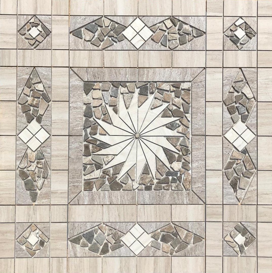44 5/8″ x 44 5/8″ Tile Medallion Deco – Daltile Articulo and Porada tile series