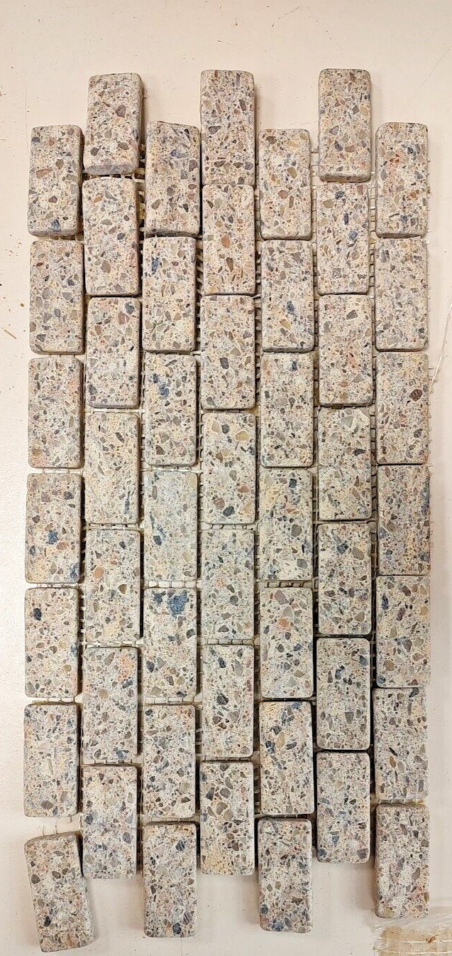 2 Silestone quartz mosaic tile sheets 6″ x 13″