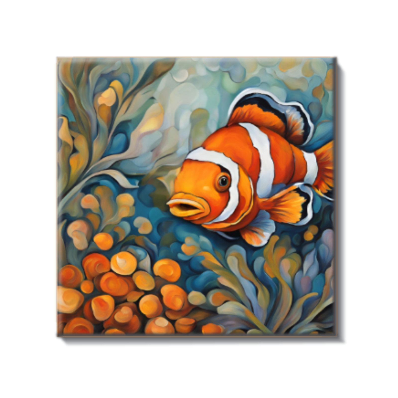 Clownfish Ceramic Tile Art Nautical Backsplash Home Decor