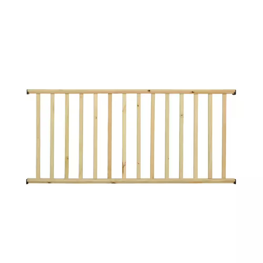36 In. H X 72 In. W Pressure-Treated Southern Yellow Pine Routed Wood Deck Horiz