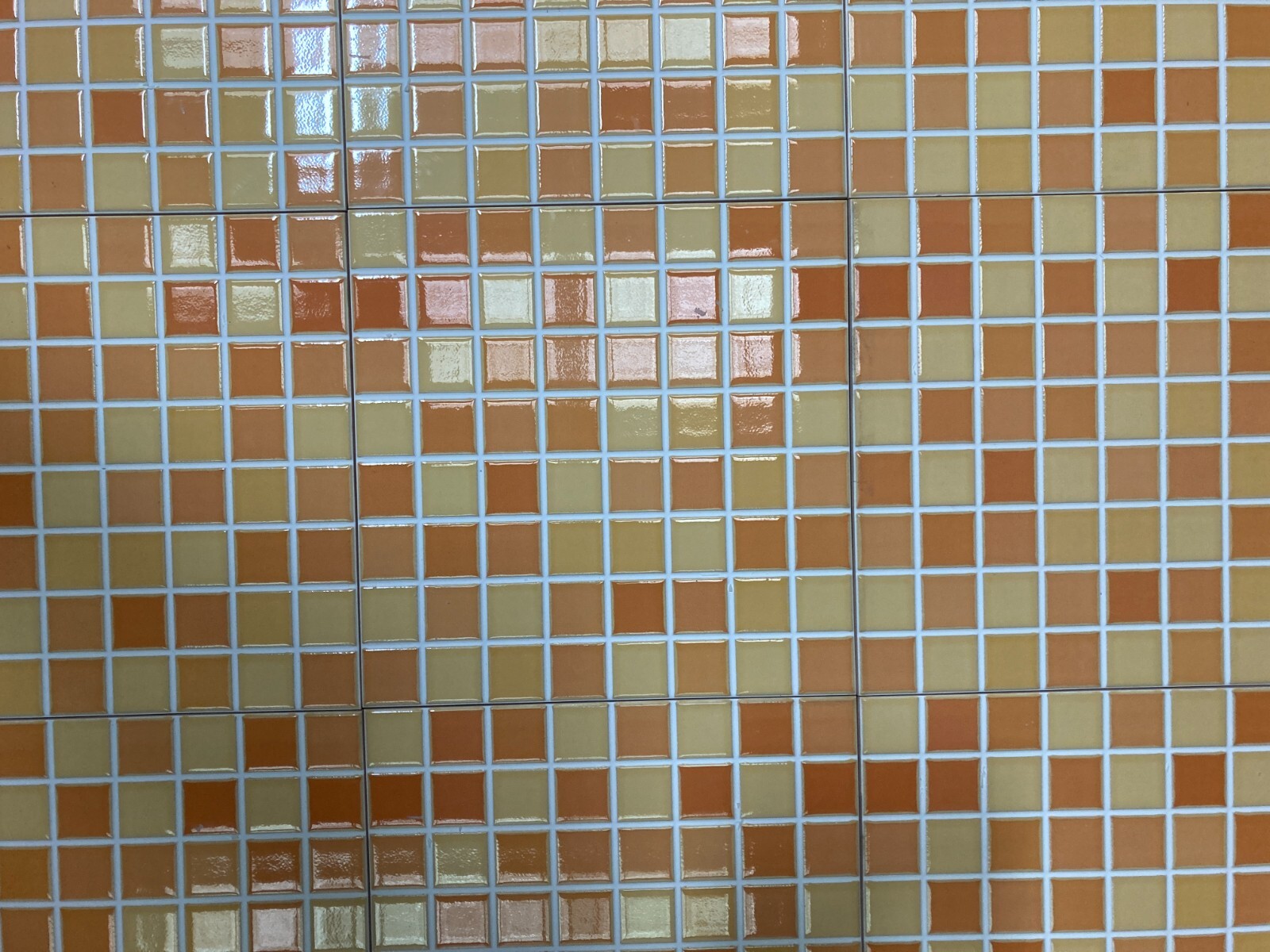 11×11 Tile Orange and Yellow Ceramic Square Vintage Remodel Wall 12 Square Feet