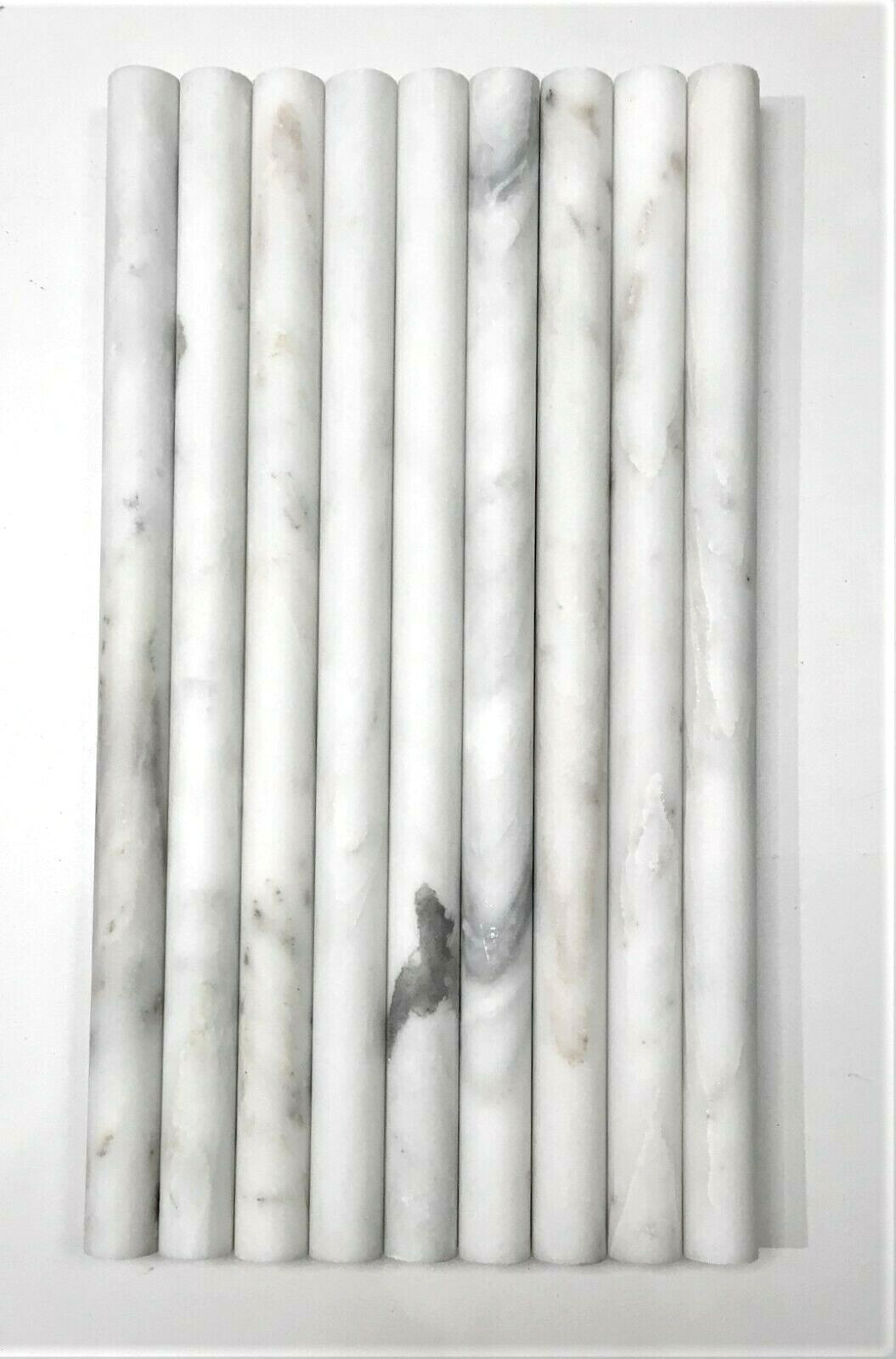 3/4″X12″ Calacatta Marble ChairRail Pencil Molding Liner Wall Trim Piece