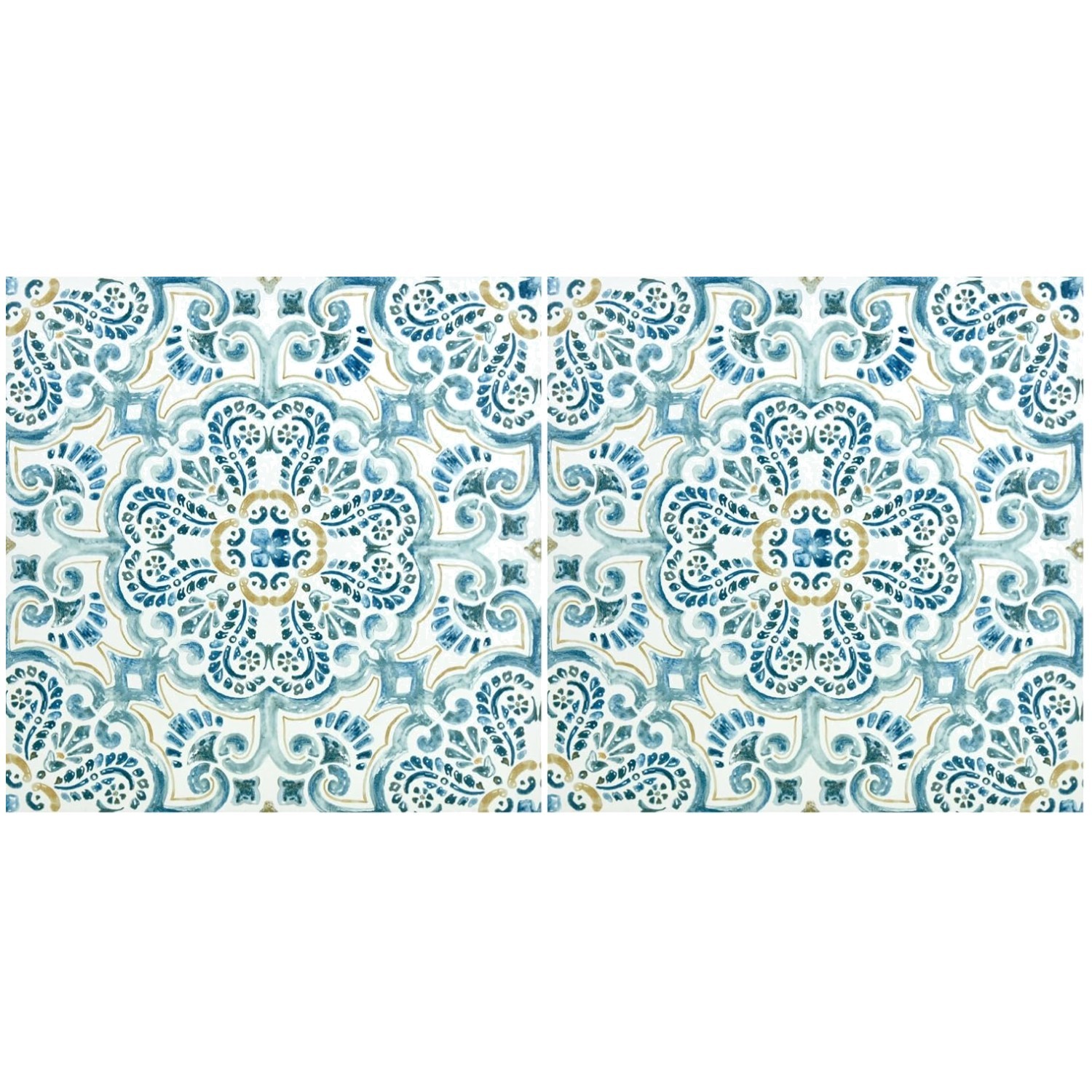 Water-Resistant Blue Vinyl Floor Tiles – 12×12 – 2 Pack