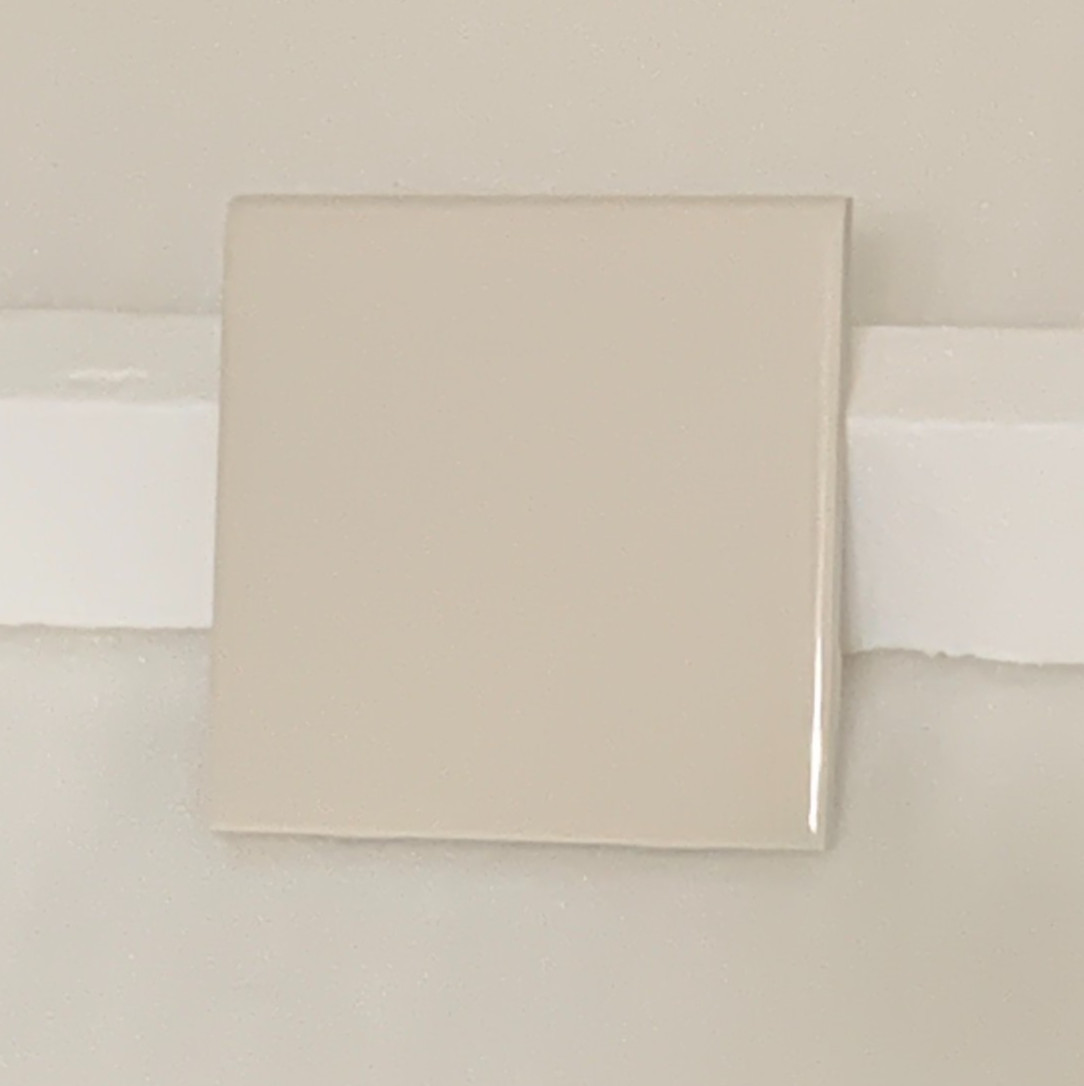 Vintage New American Olean Ceramic 4 1/4″ x 4 1/4″ Gloss Almond #0012 Bullnose