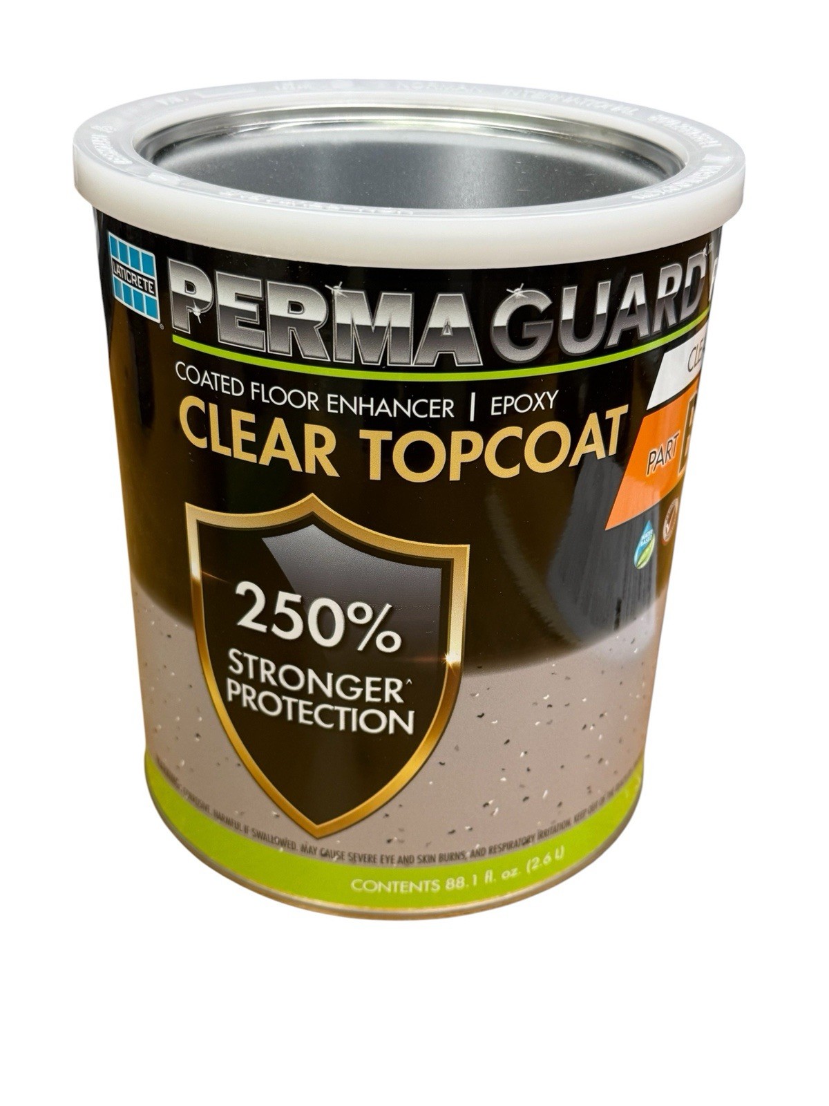 Garage Floor Epoxy Clear Topcoat Kit Gloss 400-500 Sq Ft PermaGuard Plus NEW