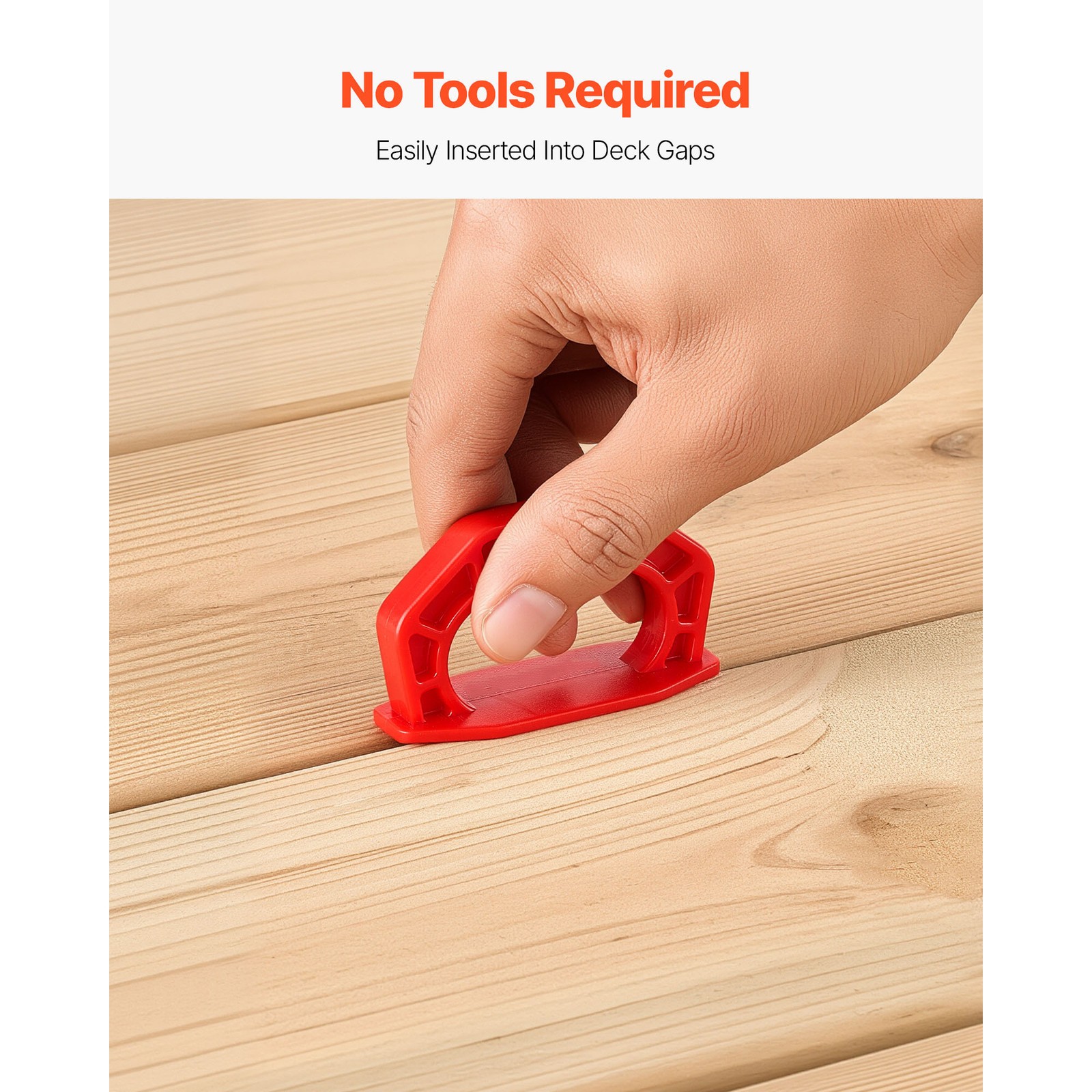 Uimoso 20-Pack 1/8 Inch Deck Spacers Red ABS Tool for Composite, PVC, and Wood