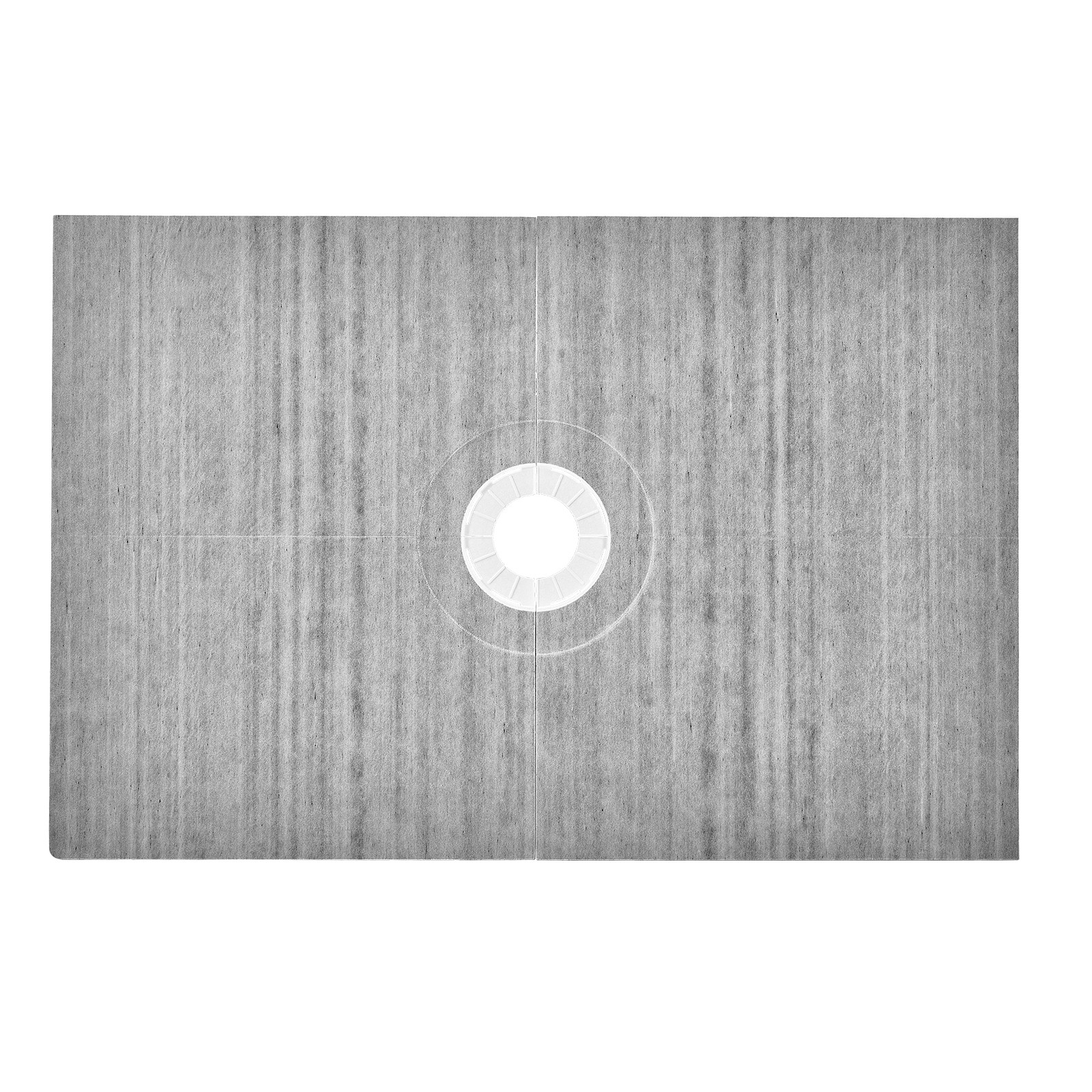 VEVOR Waterproofing Shower Curb Tray Kit 48″x72″ w/ Central Drain Thickened