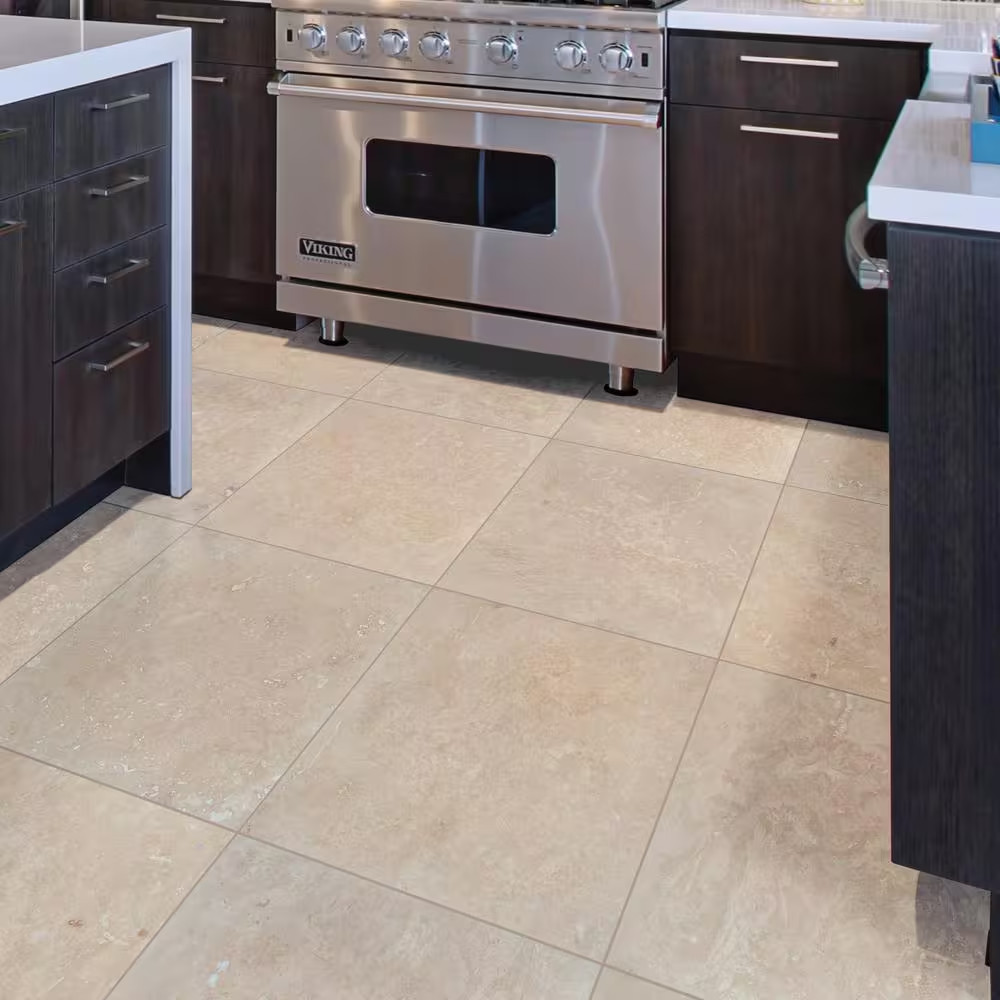Tuscany Beige 18 In. X 18 In. Honed Travertine Floor and Wall Tile (2.25 Sq. Ft.