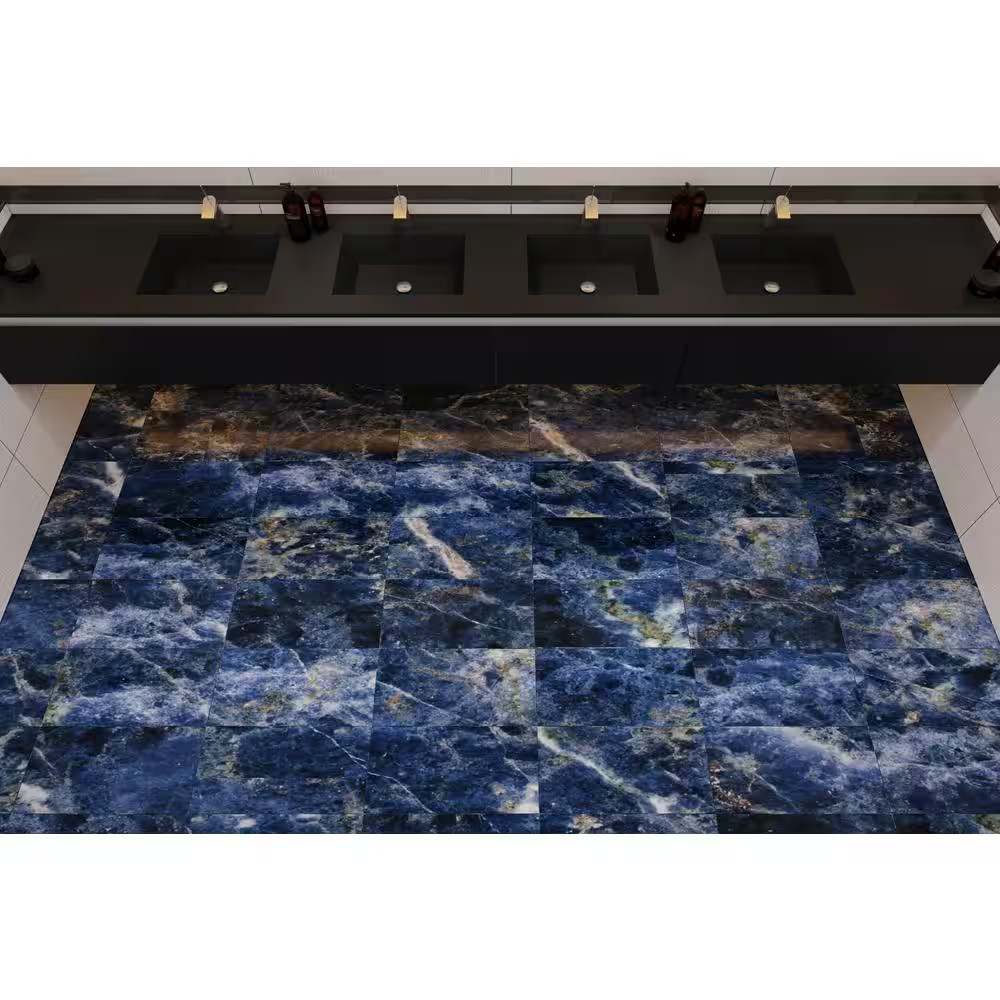 Parkview Blue 11.81 In. X 23.62 In. Polished Porcelain Field Tile