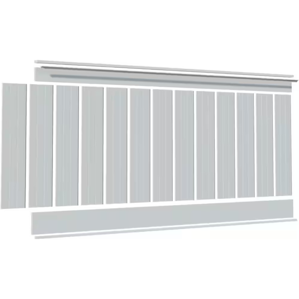 5/8 In. X 96 In. X 40 In. PVC Deluxe Beadboard Wainscoting Molding Kit (For Heig