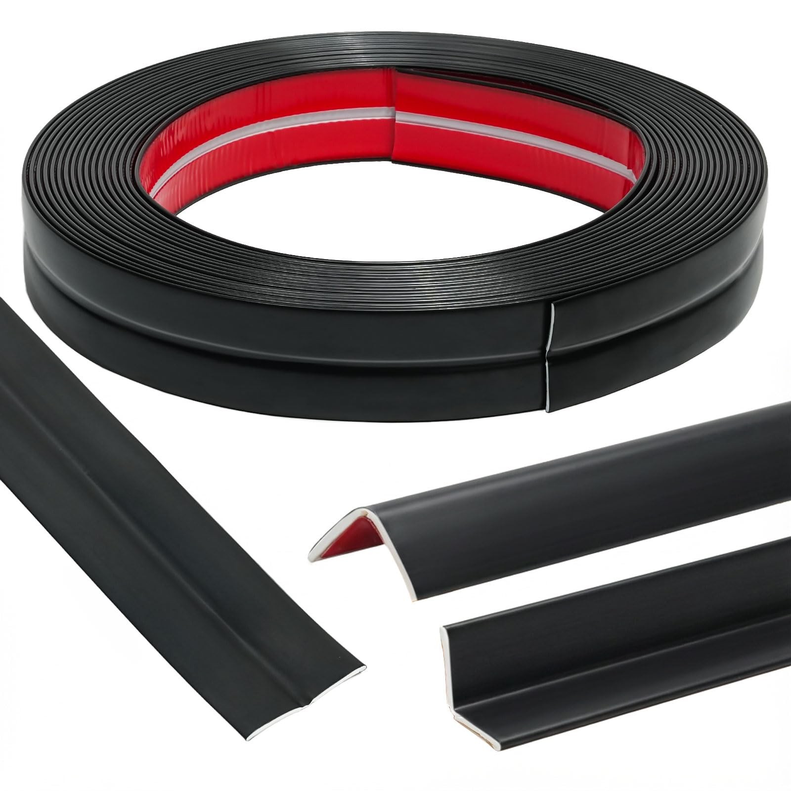 JSIWOTH 30FT Wall Corner Protector Moulding Trim, Flexible Wall Trim Peel and…