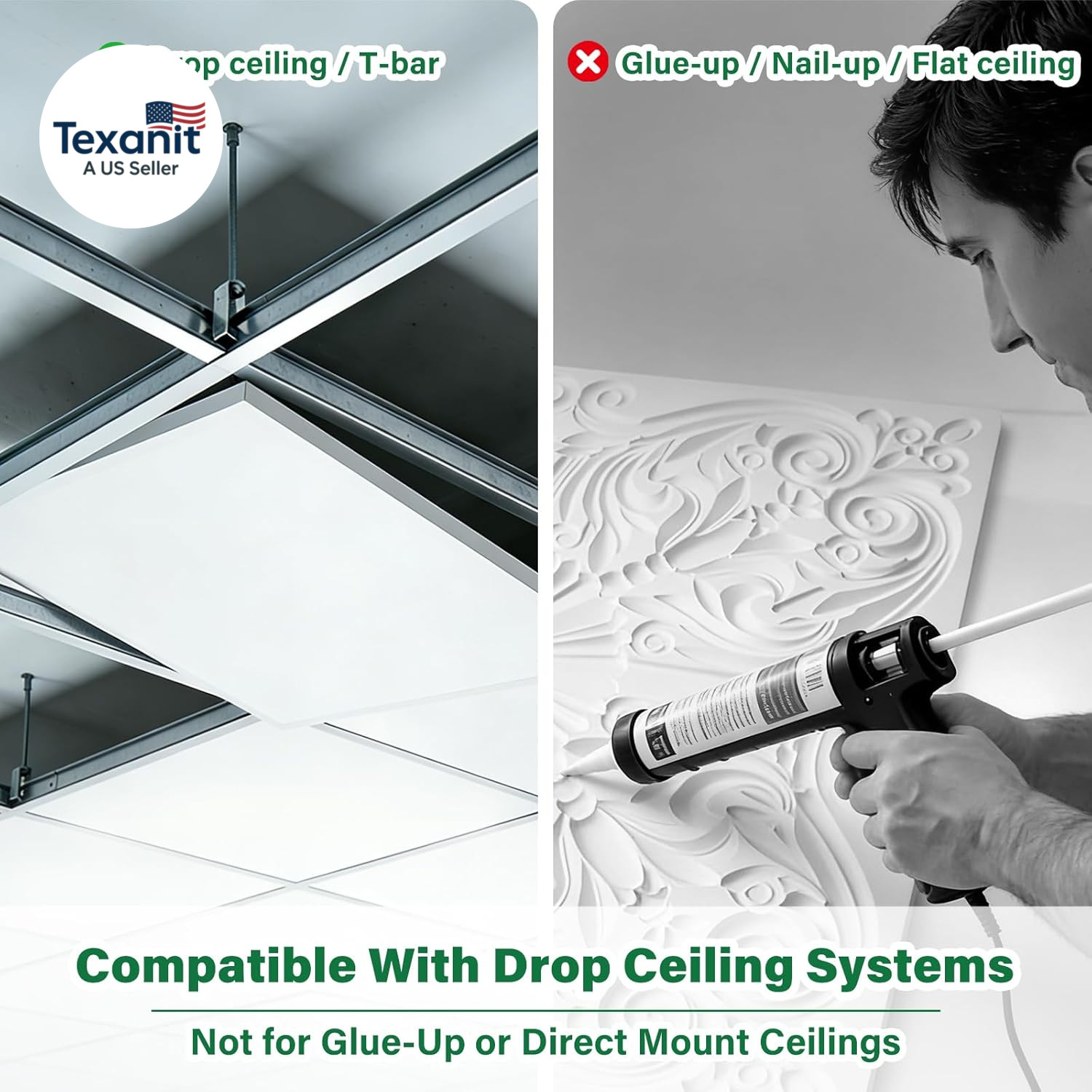 Smooth Drop Ceiling Tiles 2Ft X 2Ft for T-Bar Ceiling Systems – PVC Ceiling Tile