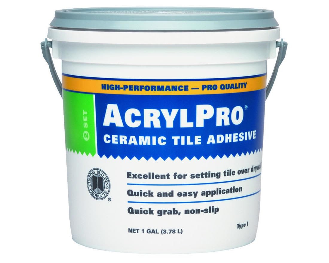 Custom Building Products 4000 AcrylPro Acrylic Ceramic Tile Adhesive, Quart