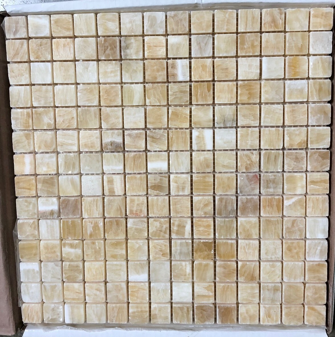 12×12 Tile Mosaic Honey Onyx Remodel Stone Backsplash BOX OF 5 Tiles T-31