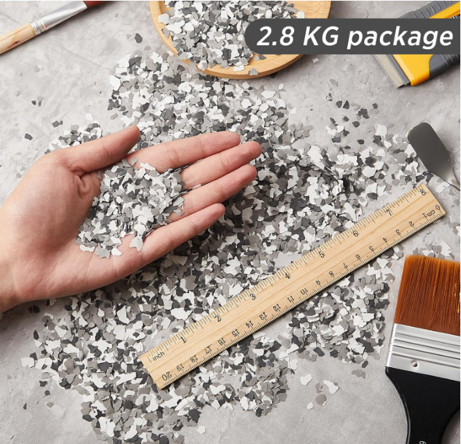 2800 G/ 6. 17 lb Blend Decorative Color Chips Epoxy Flakes for Garage Floor B…