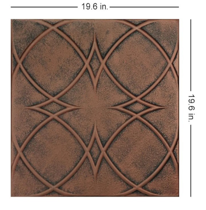 A La Maison Ceilings R82 Circles and Stars Foam Glue-up Ceiling Tiles 48 Pack