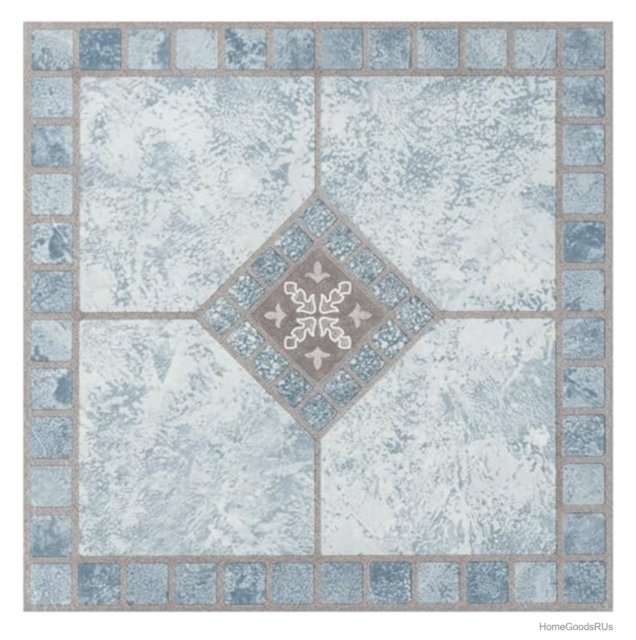 Vinyl Flooring Peel and Stick 12×12 Blue Diamond 2mm 9 Tiles Commercial Gauge