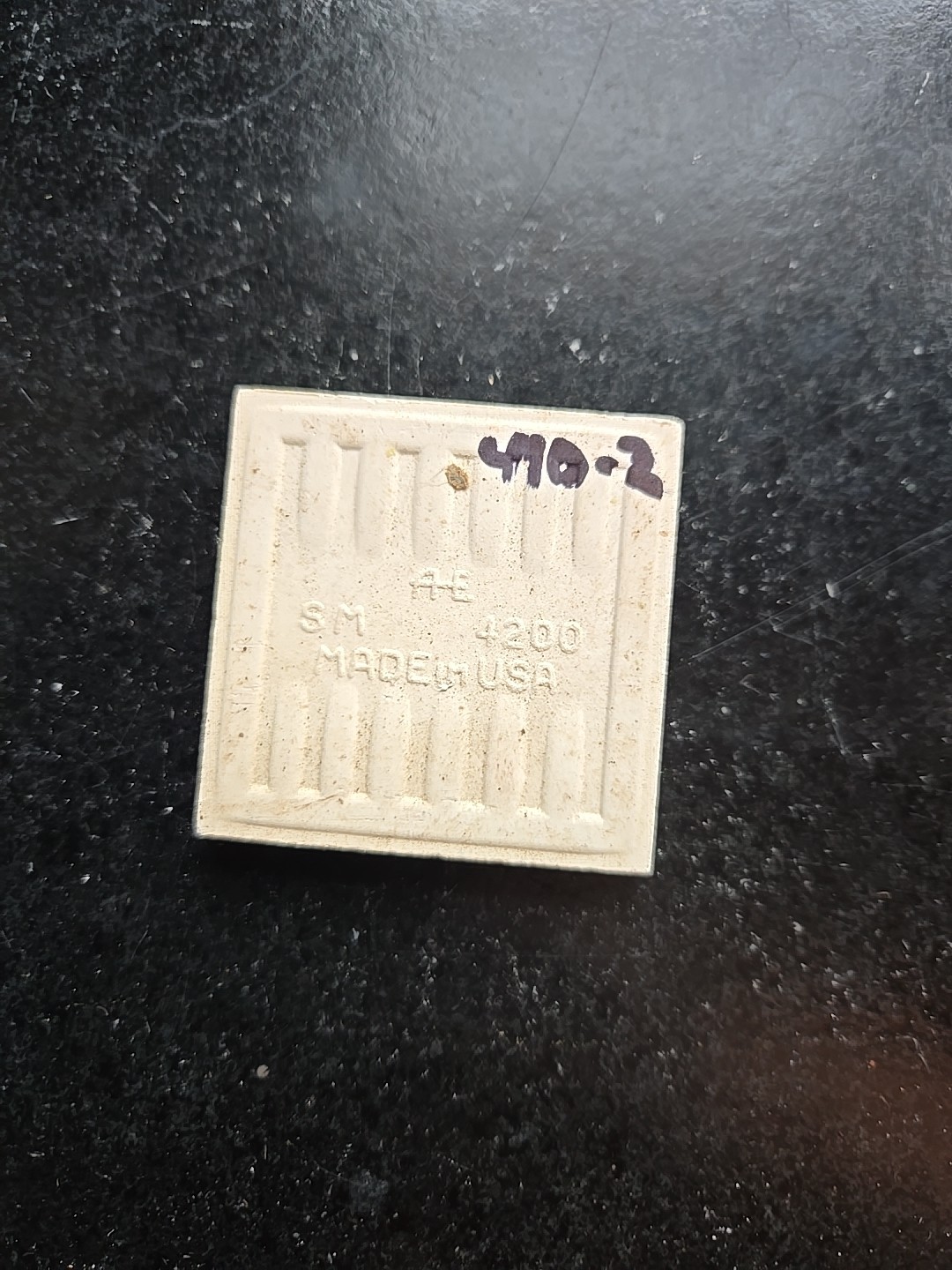 Vtg Crystalline Sage 2″ NOS Tile American Olean