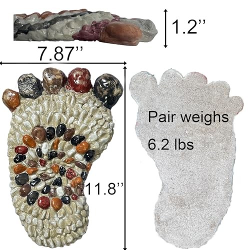 Outdooor Stepping Stones – Decorative Garden Stones for Patio, Big Colorful#A