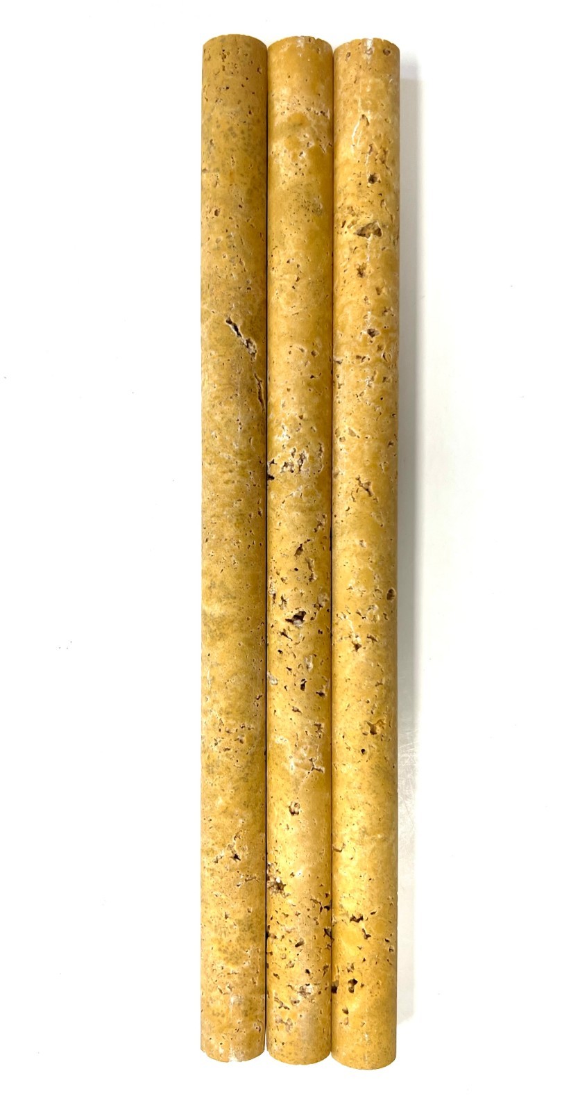 3/4″X12″ Gold Travertine ChairRail Pencil Profile Molding Trim Tile (BOX OF 10)