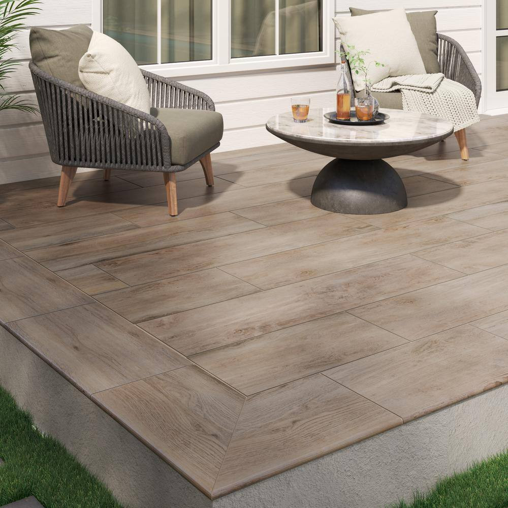 Lucas Canitia 2 Cm. X 12 In. X 48 In. Matte Porcelain Wood Look Paver Tile (8 Sq