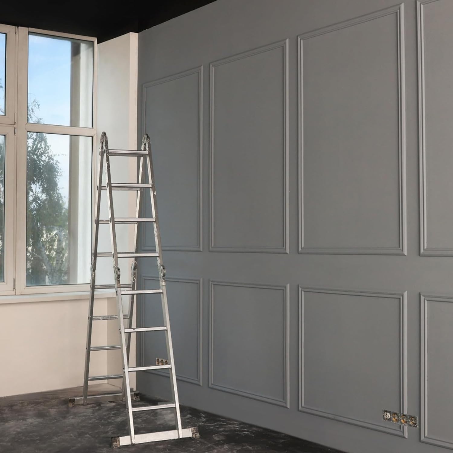 Elegant 3D Peel and Stick Wainscoting Kit – 30 White Accent Molding Pieces