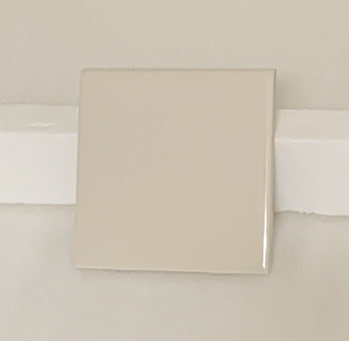 Vintage New American Olean Ceramic 4 1/4″ x 4 1/4″ Gloss Almond #0012 Bullnose