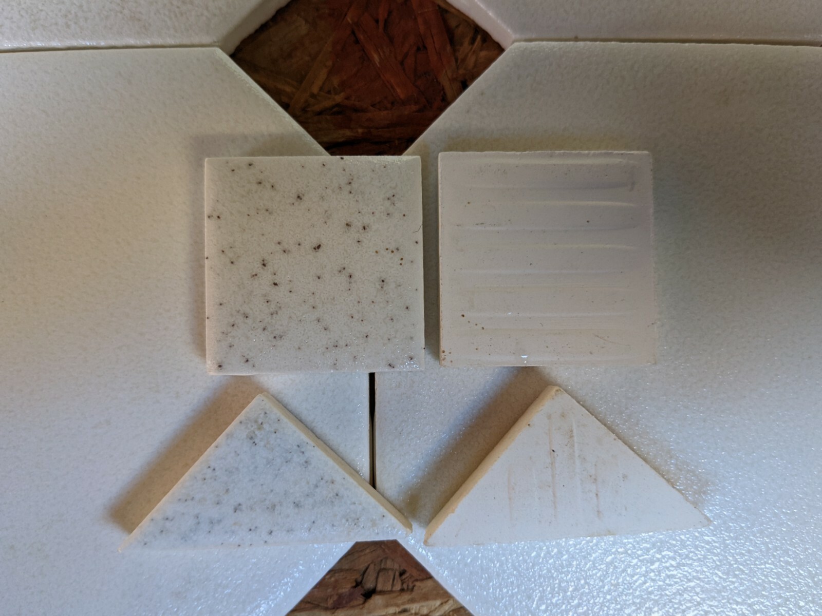 10 pcs of American Olean 390 Crystalline Salt Pepper 1-3/8″ ceramic tile Dots