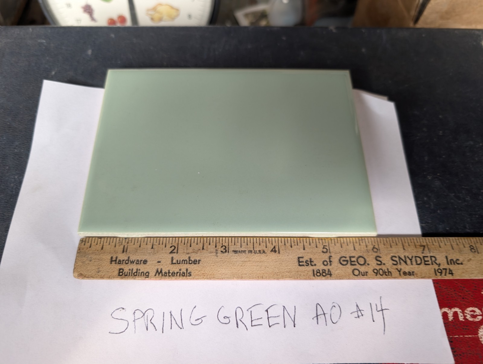 1 piece 4-1/4″ X 6″ Ceramic Tile #14 Spring Green New American Olean Tile