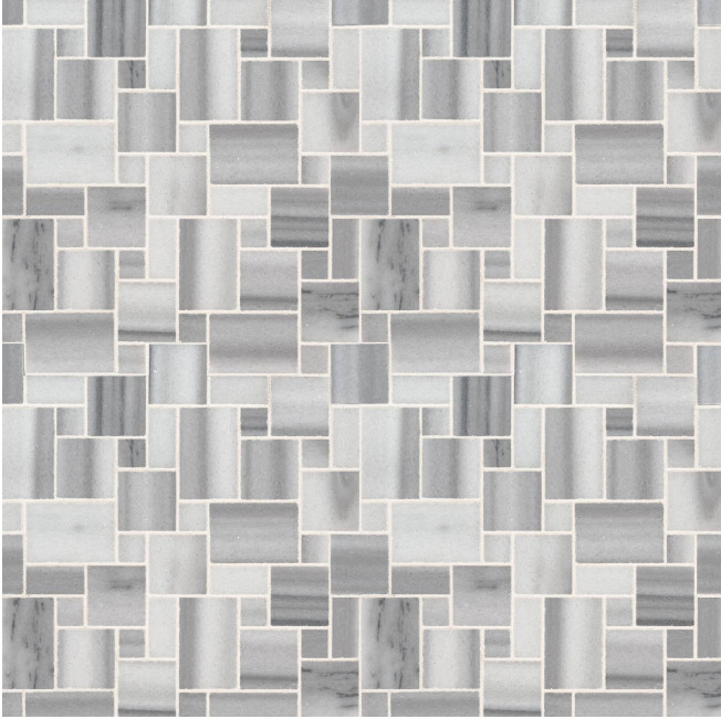 MSI Bergamo Magic Polished Marble Mosaic Wall Floor Tile 1 sqft 12in x 12in 1pc