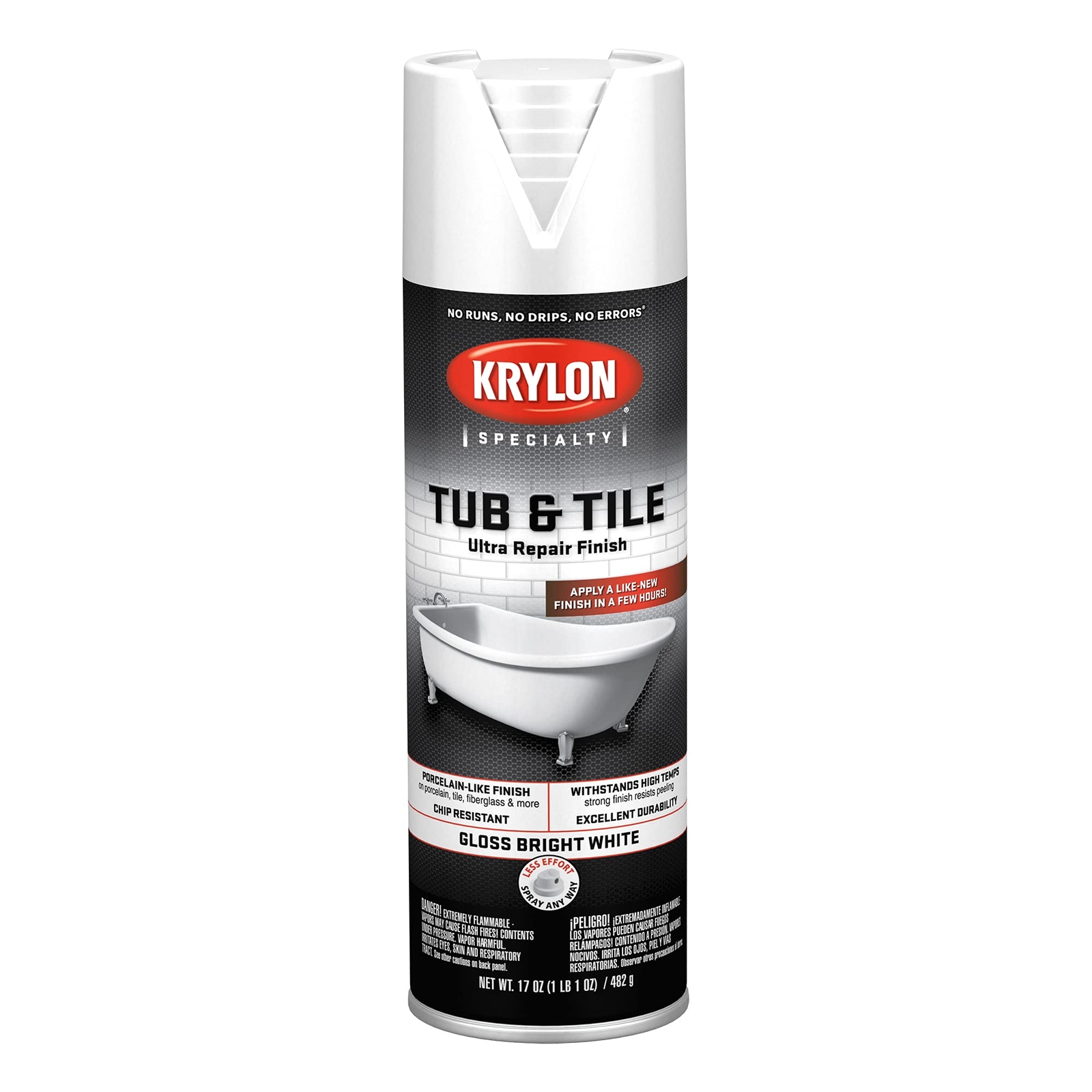 17 Ounce Tub and Tile Ultra Repair Finish Bright White Durable Chip Resistant