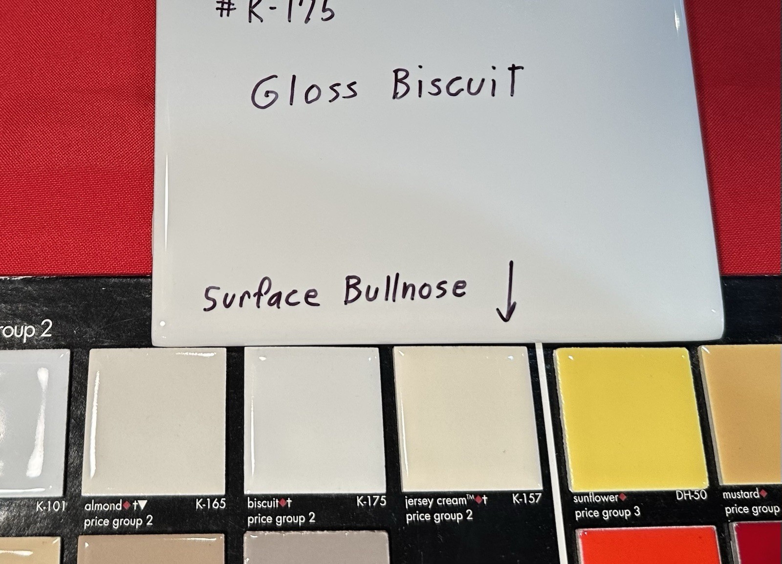 1 pc. Glossy Bullnose Ceramic Tile: Kohler Biscuit #K-175* 6″ X 6″ by Daltile