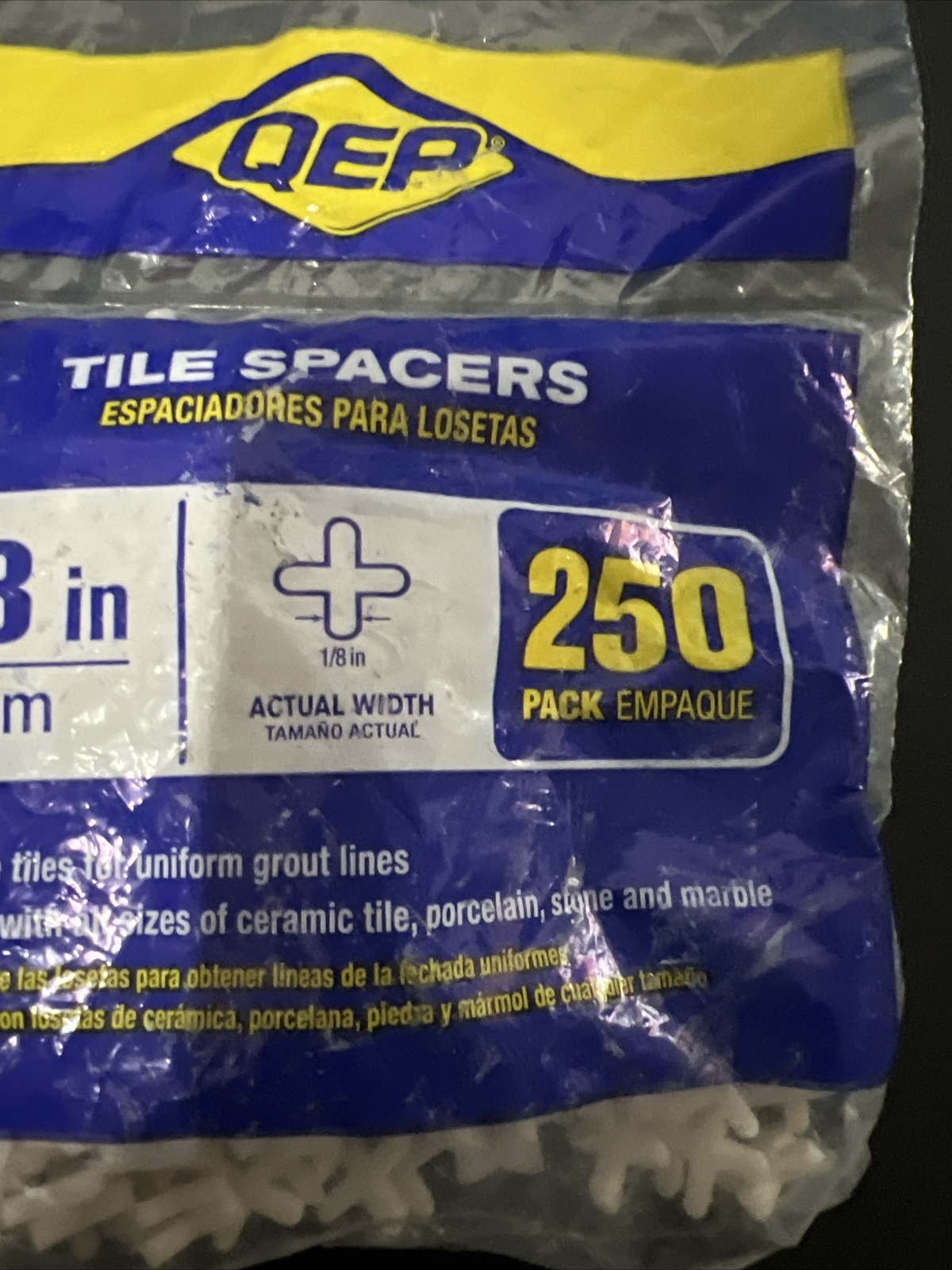 QEP Traditional Tile Spacers Tombstone Style 200 Pack 1/8 inch
