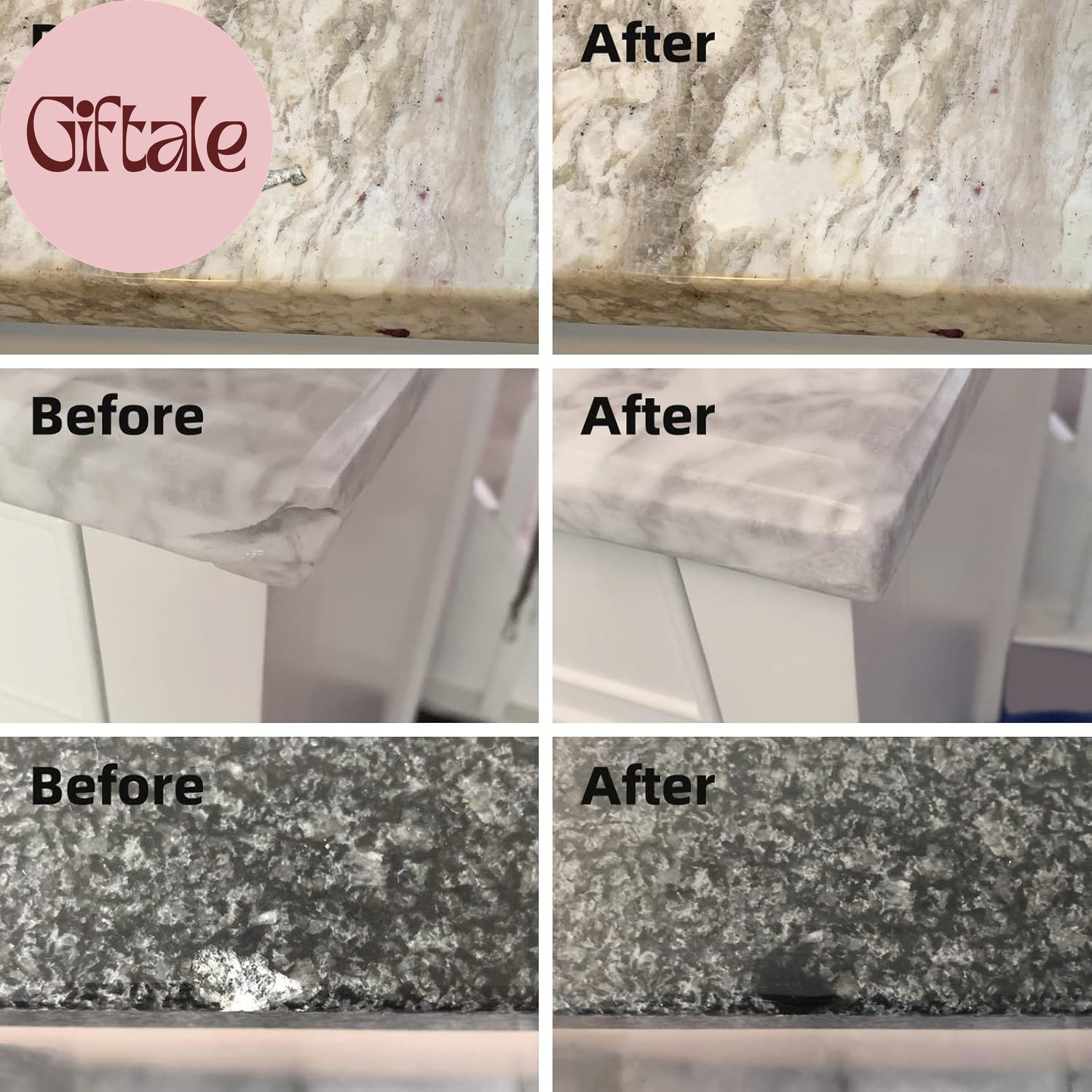 Marble and Granite Repair Kit Porcelain Marble Stone and Quartz Countertops Repa