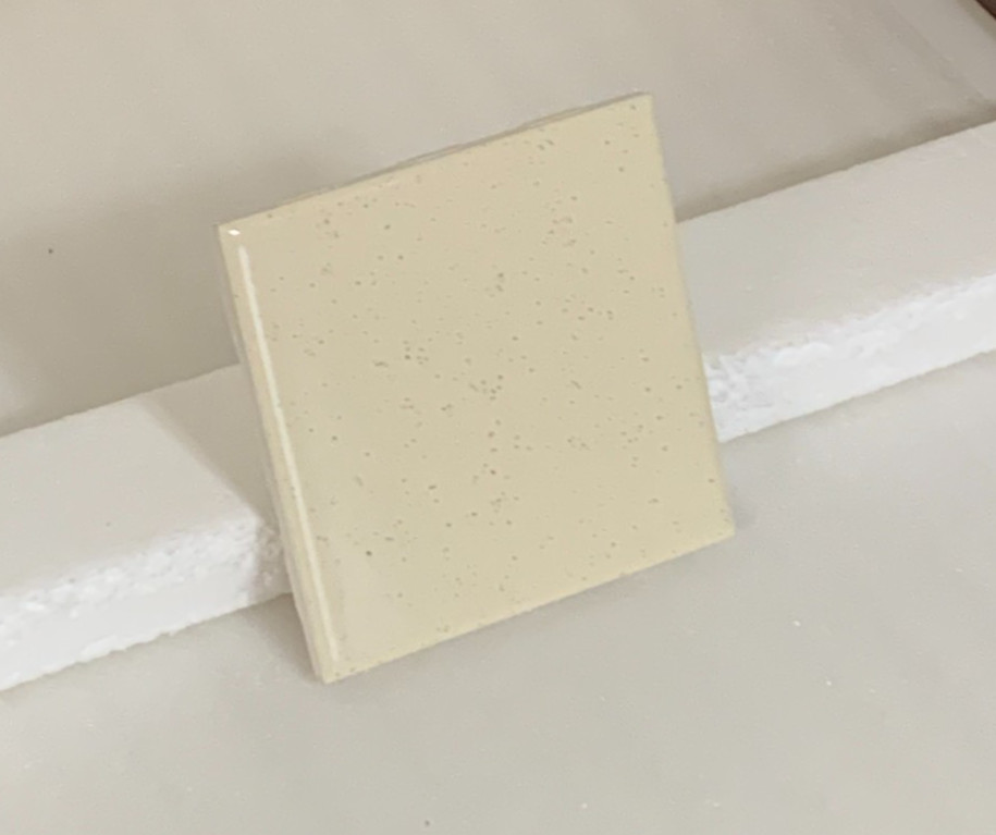 New Vintage Ceramic 4 1/4″ x 4 1/4″ Cream / Brown Sparkle Gloss Made in USA