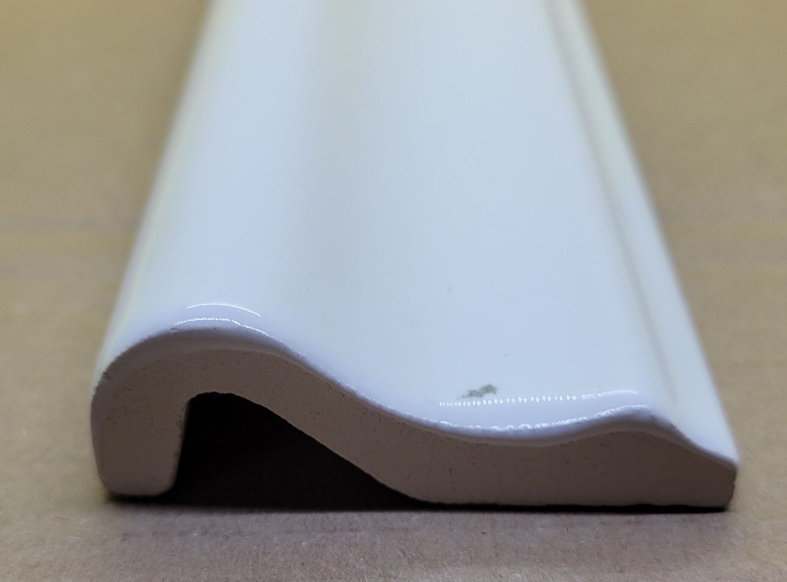 Restore Bright White 2 in. x 6 in. Glazed Ceramic Chair Rail Trim Tile – 1pc
