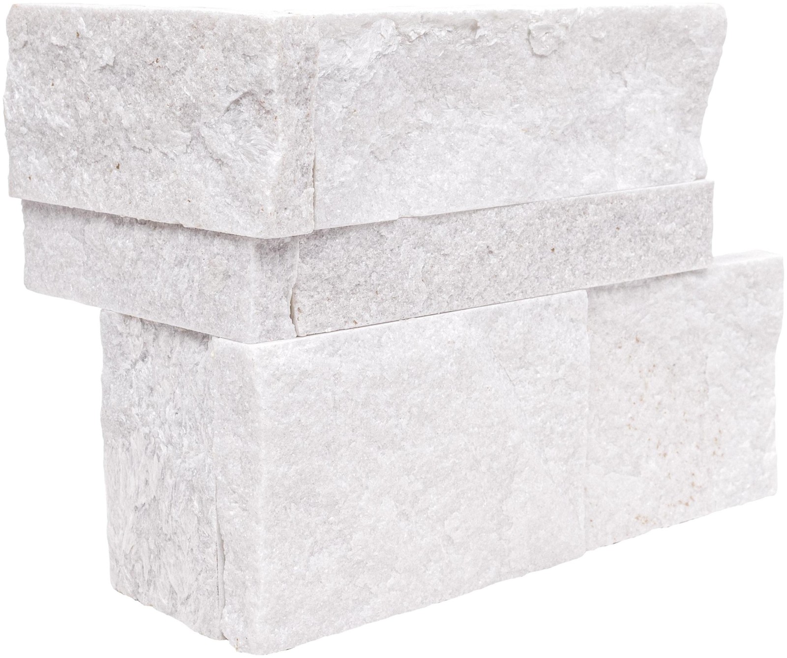 Ackland AKPLPM9X18FCR-CA 9 in. x 18 in. Splitface Marble Stacked – Auric White
