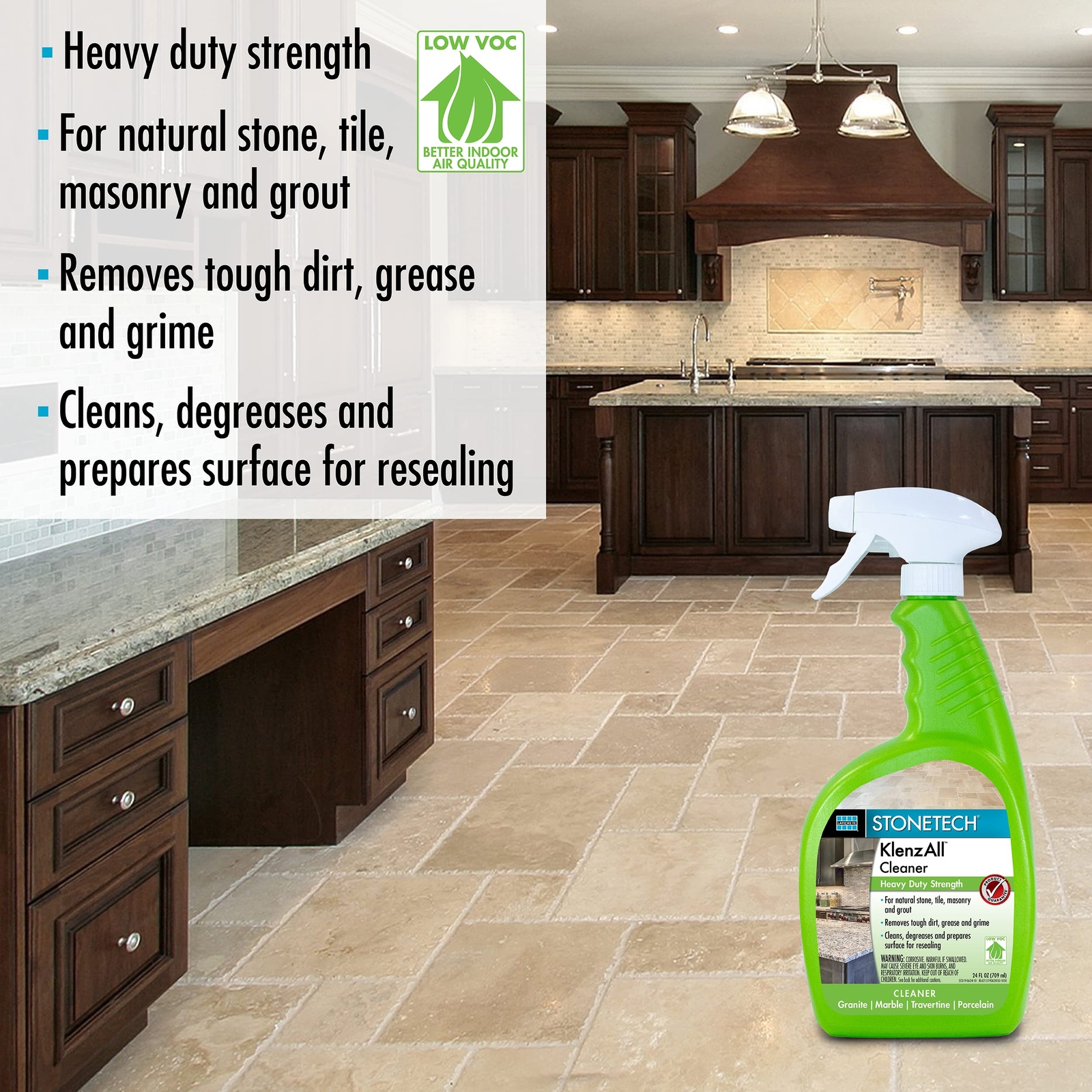 StoneTech KlenzAll Cleaner 24 Ounce Heavy Duty for Natural Stone Tile Grout