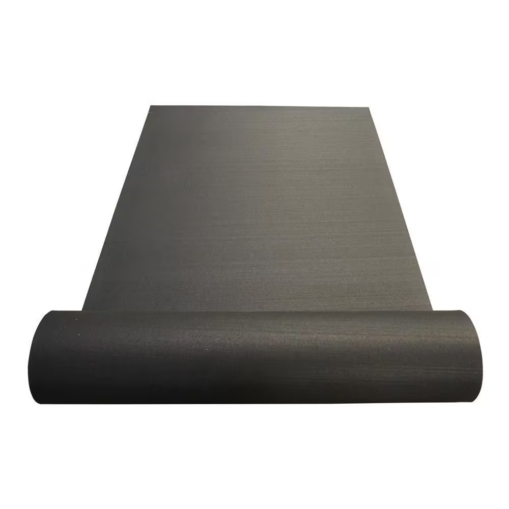 Recycled Flooring 1/4 In. T X 4 Ft. W X 10 Ft. L Black Commercial Rubber Floorin