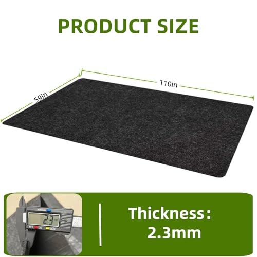 Golf Cart Garage Floor Mat 110in x 59in | Waterproof, Oil Absorbent, Anti-Slip