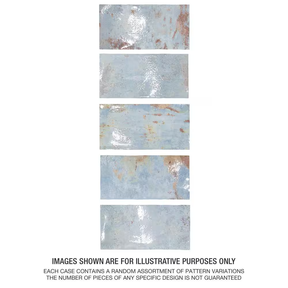 Biarritz Blue 3 In. X 6 In. Ceramic Wall Tile (5.72 Sq. Ft./Case)